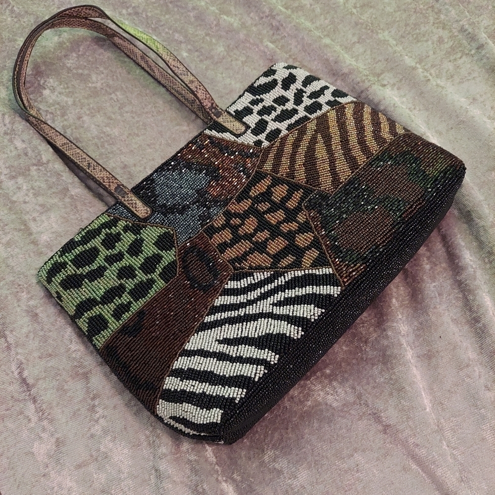 Fendi Rare Beaded Python Baguette Purse - image 6